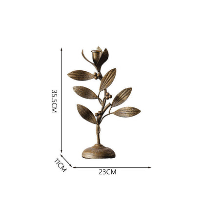 Iron Plant Flower Candle Holder Ornament - S-4"W x 9"L x 14"H - image 4