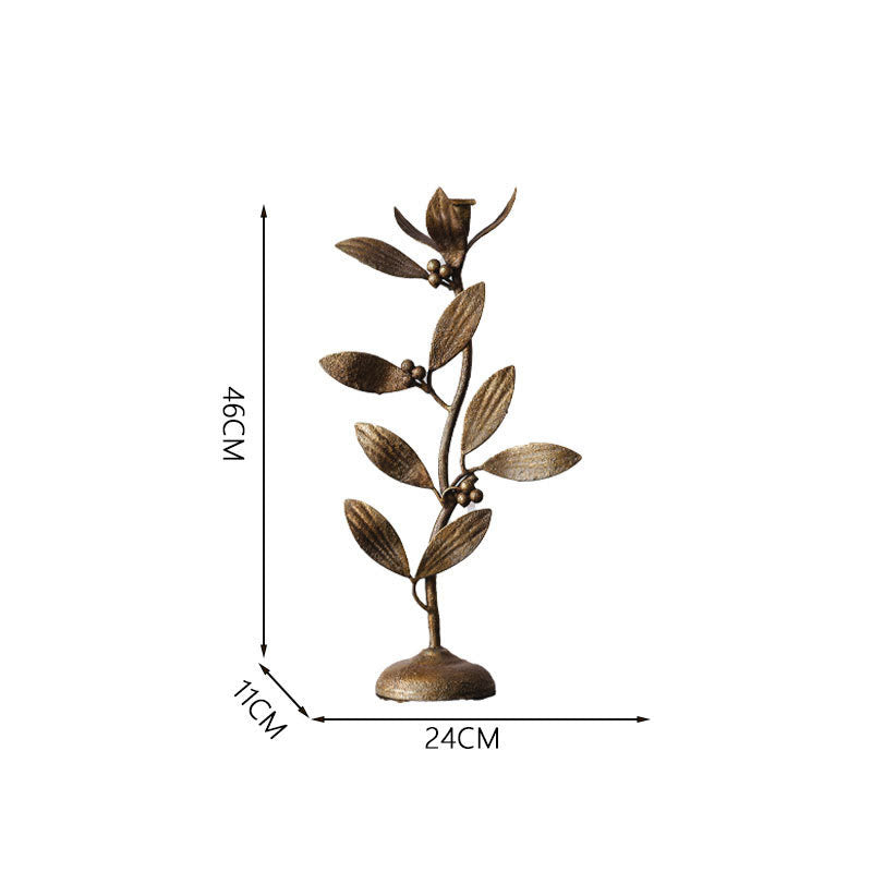 Iron Plant Flower Candle Holder Ornament - L-4"W x 9"L x 18"H - image 5