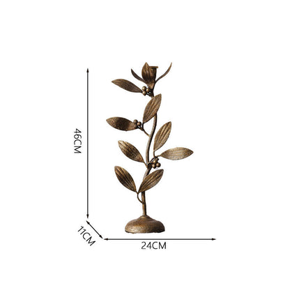 Iron Plant Flower Candle Holder Ornament - L-4"W x 9"L x 18"H - image 5