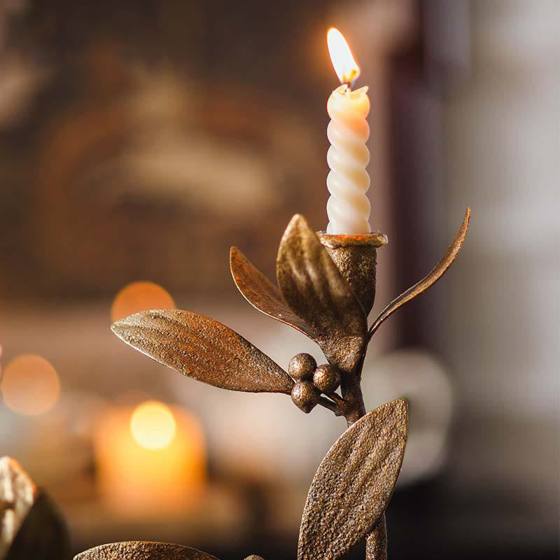 Iron Plant Flower Candle Holder Ornament - image 2