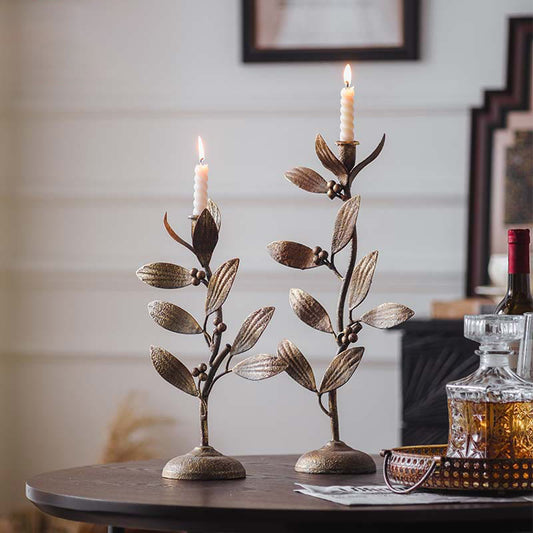 Iron Plant Flower Candle Holder Ornament - image 0