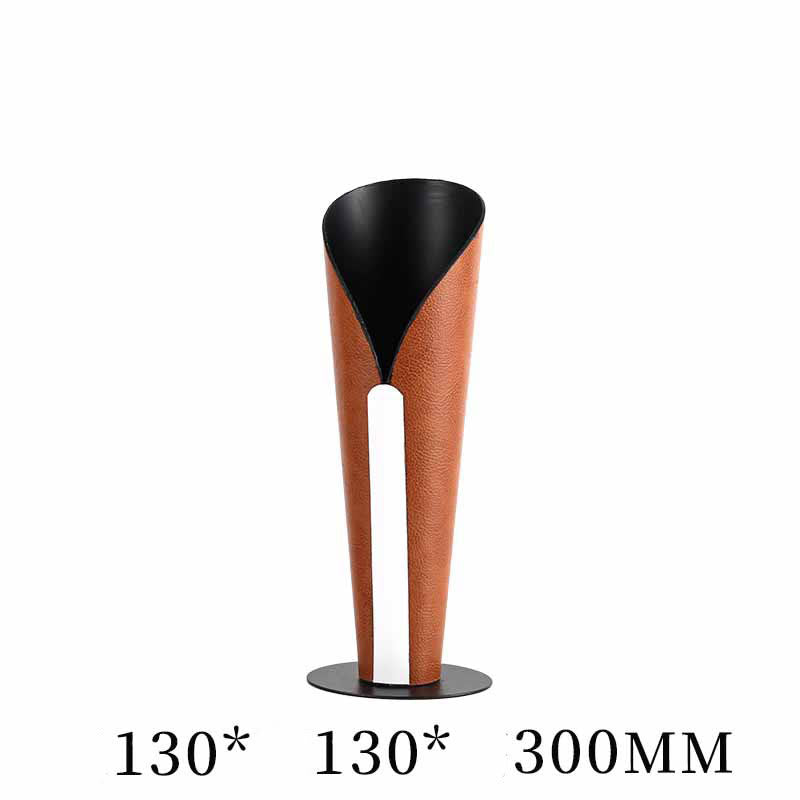 Luxury Torch Metal Leather Vase Decorative Ornament - 5.12"Dia x11.82"H - image 3