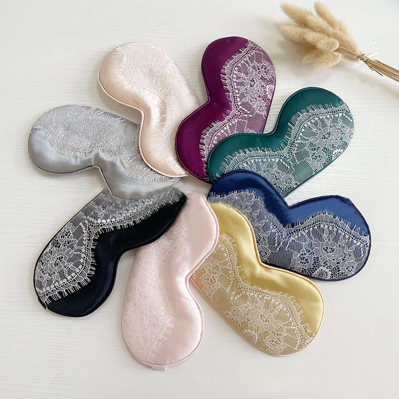 Sexy Lace Imitation Silk Sleep Eye Mask - image 0