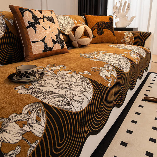  Vintage Chenille Anti-slip Sofa Cover - 28"W x 35"L  - image 0