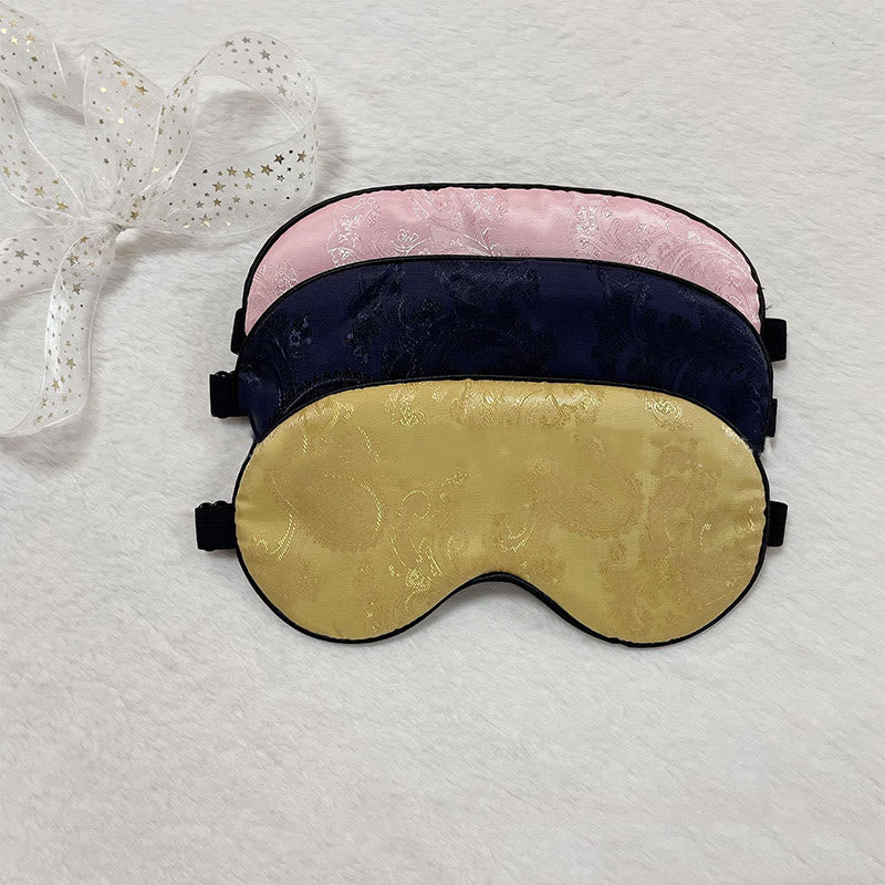 Simulated Silk Paisley Pattern Sleeping Eye Mask - image 0