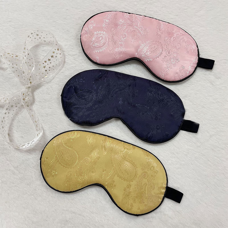 Simulated Silk Paisley Pattern Sleeping Eye Mask - image 1