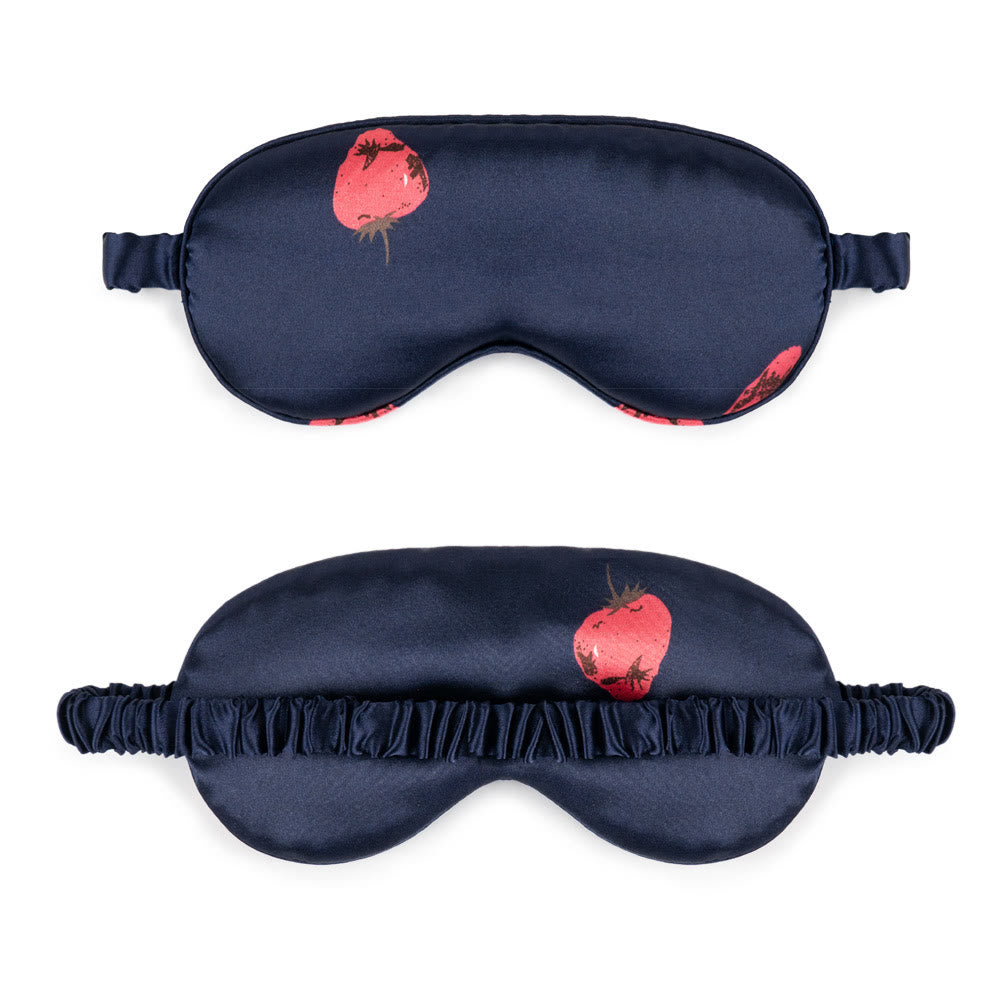 Cute Printed Silk Blackout Sleep Eye Mask - C - 2PCS - 8" x 4" - image 2