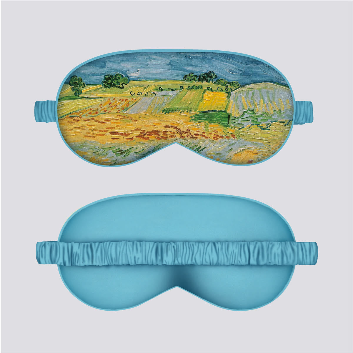 Art Floral Print Silk Satin Eye Mask - I - 1PC - 8" x 6" - image 8