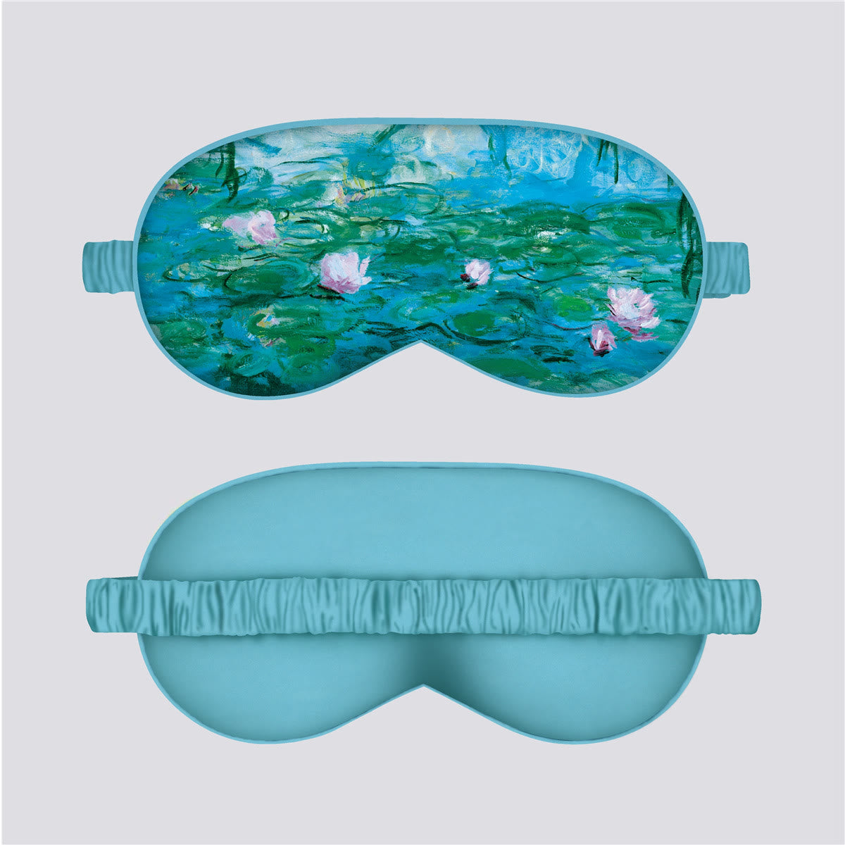 Art Floral Print Silk Satin Eye Mask - E - 1PC - 8" x 6" - image 4