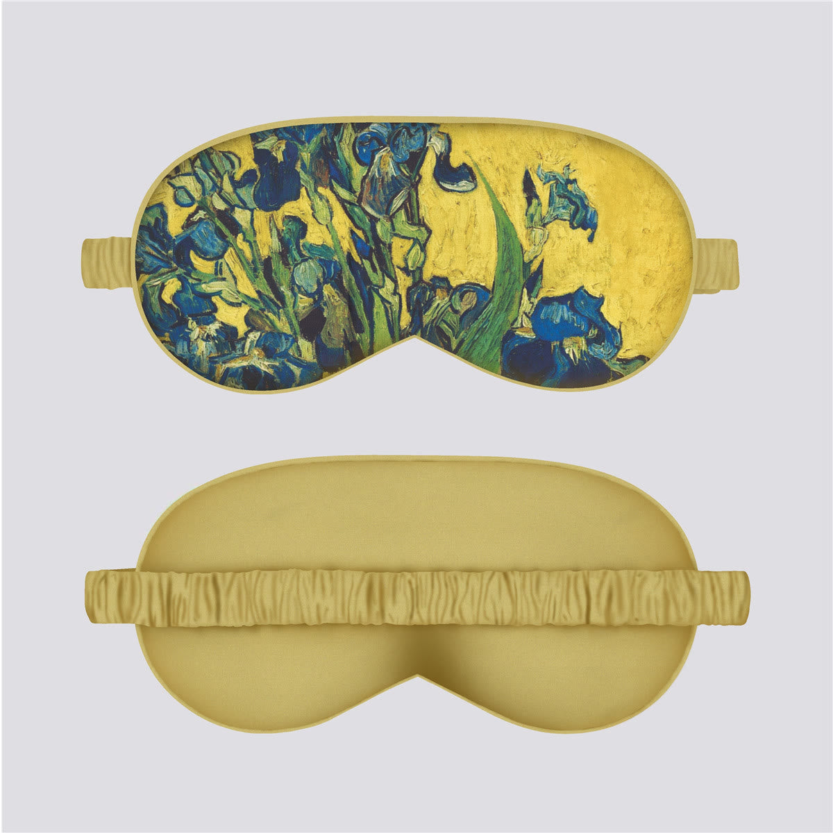 Art Floral Print Silk Satin Eye Mask - K - 1PC - 8" x 6" - image 10