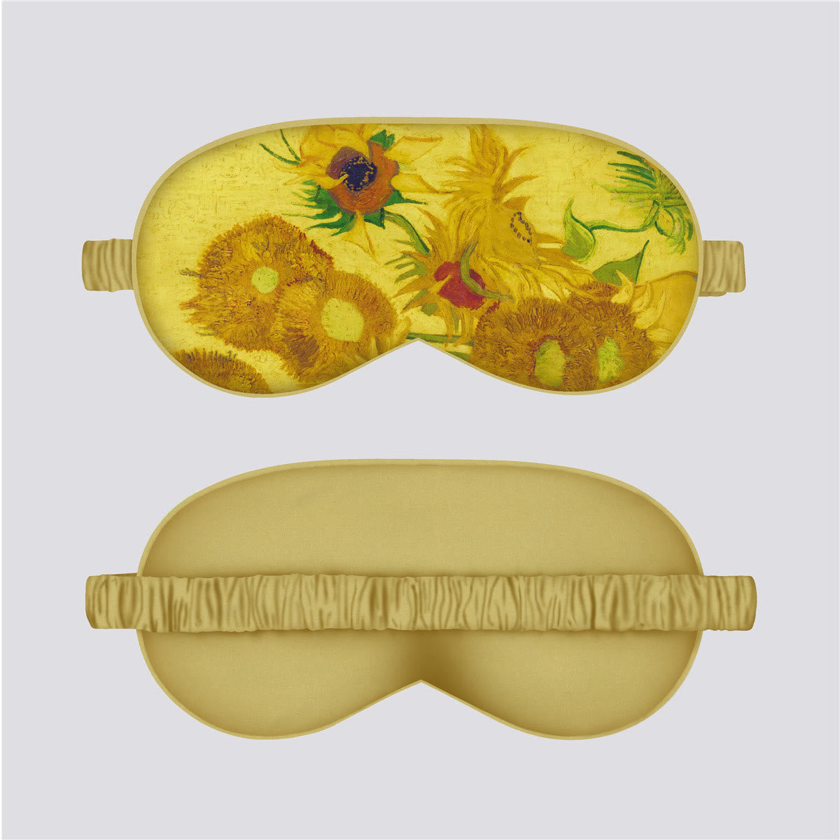 Artistic Floral Botanical Print Silk Satin Eye Mask - H - 1PC - 8" x 6" - image 7