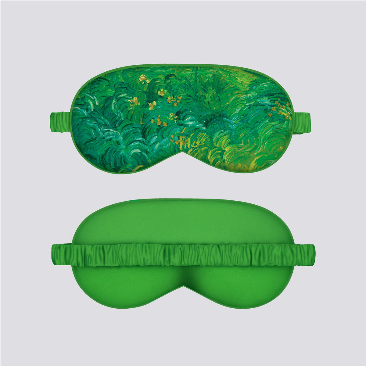 Artistic Floral Botanical Print Silk Satin Eye Mask - I - 1PC - 8" x 6" - image 8