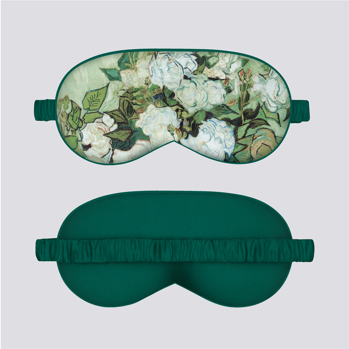 Artistic Floral Botanical Print Silk Satin Eye Mask - G - 1PC - 8" x 6" - image 6