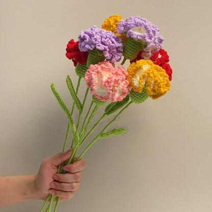 Creative Handmade Knitted Crochet Carnation - image 0