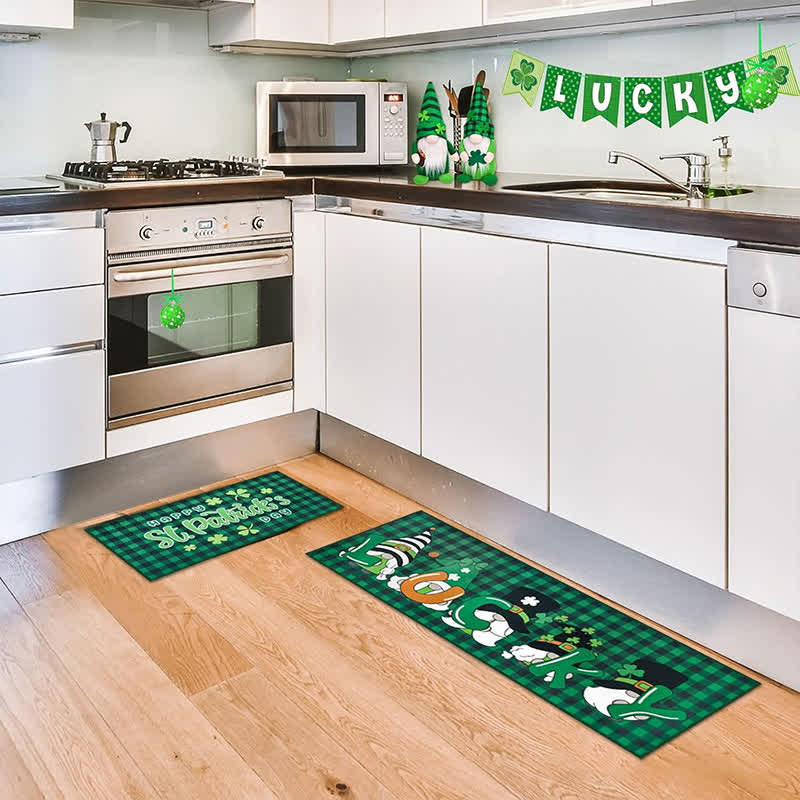 Stain-resistant Clover Pattern Rug - F - 18" x 29"+16" x 47" - image 5