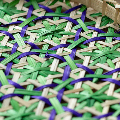 Hand-woven Colorful Rattan Storage Round Basket - image 7