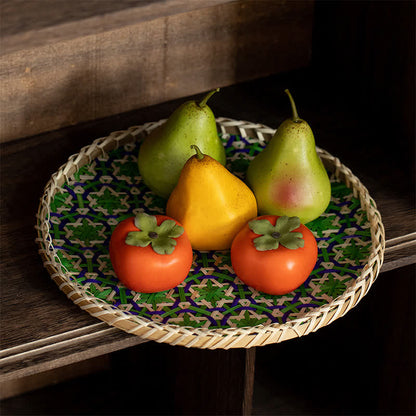 Hand-woven Colorful Rattan Storage Round Basket - image 3