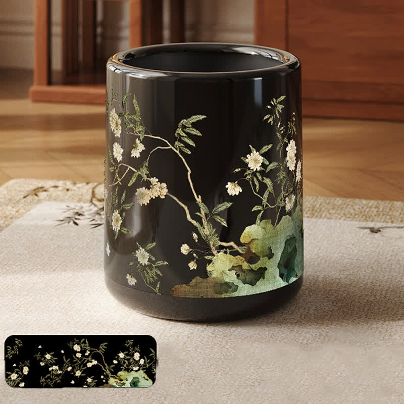 Pastoral Large Capacity Durable Trash Can - B - 9"W x 9"L x 12"H - image 5