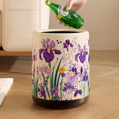 Floral Large Capacity Decorative Trash Bin - image 8
