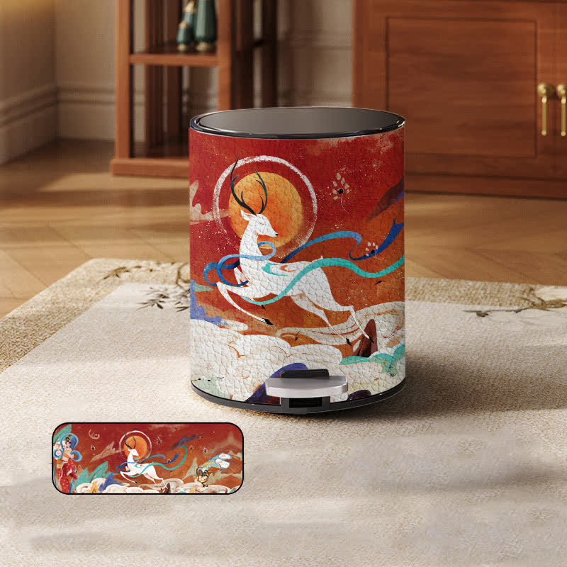 Exotic Large Capacity Durable Trash Bin - Foot-operated - 10"W x 10"L x 15"H - image 2