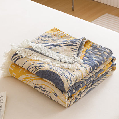 Four Layers Cotton Gauze Tassel Soft Quilt - image 3