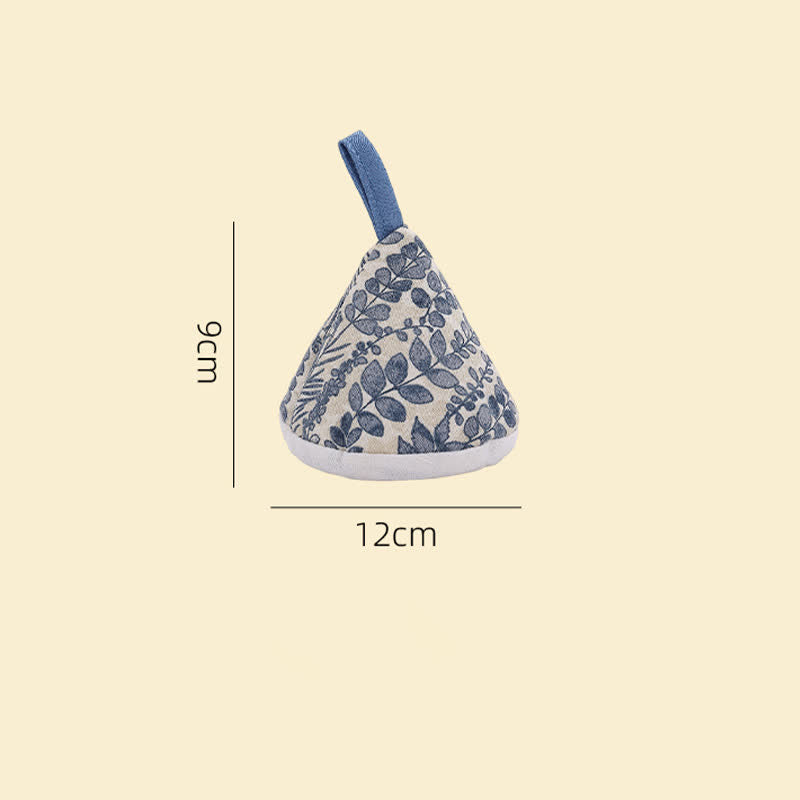 Pastoral Style High Heat Resistant Oven Mitt  - Blue - Pot Hat: 3" x 5" - image 17