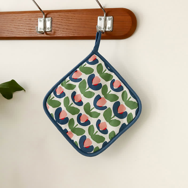 High Heat Resistant Kitchen Oven Mitt  - Tulip - Pot Holder: 7" x 7" - image 16