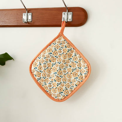 High Heat Resistant Kitchen Oven Mitt  - Yellow Flower - Pot Holder: 7" x 7" - image 24