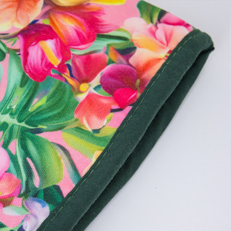 Floral Waterproof Anti-scalding Cooking Oven Mitt  - image 5