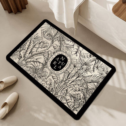 Luxury Floral Plant Diatom Mud Anti-slip Bath Mat - B - Rectangle - 23" x 35" - image 7