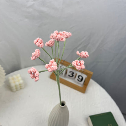 Handmade Knitted Crochet Gypsophila Bouquet - Pink - 3PCS - 1.57"W x 1.57"L x 17.32"H - image 5