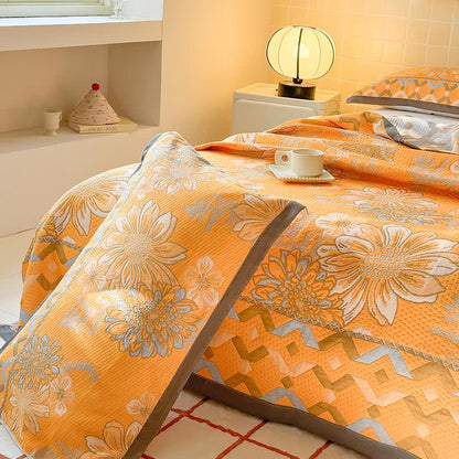 Elegant Flower Lightweight Cotton Gauze Quilt - image 7