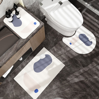 Simple Modern Diatom Mud Anti-slip Bath Mat - E - U-Shaped - 20" x 21" - image 5