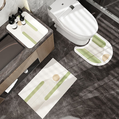 Simple Modern Diatom Mud Anti-slip Bath Mat - B - U-Shaped - 20" x 21" - image 2