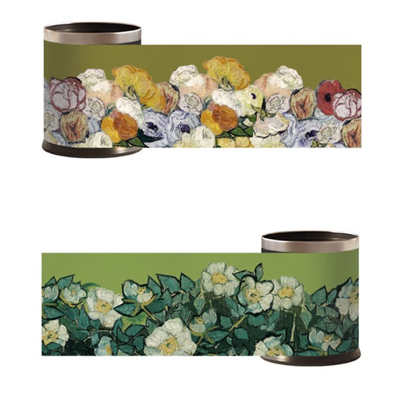 Elegant Oil-painting Large Capacity Waste Bin - image 3