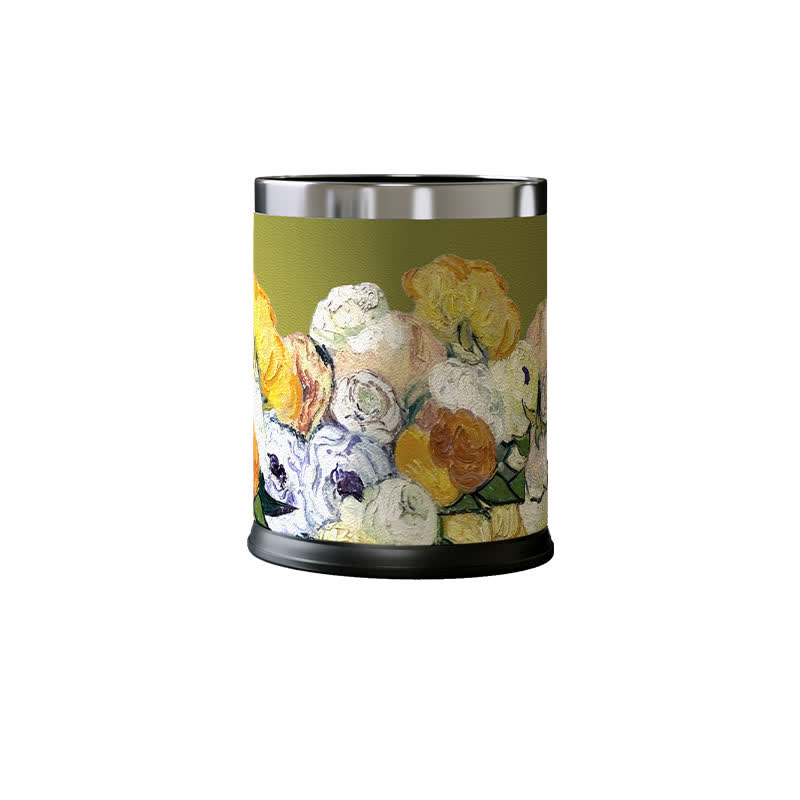 Elegant Oil-painting Large Capacity Waste Bin - image 4