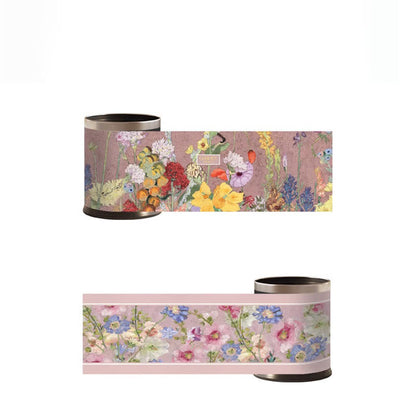 Oil Painting Style Floral Leather Trash Bin - image 6
