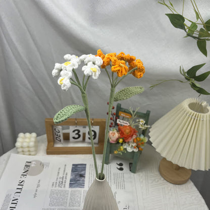 Handmade Knitted Crochet Forget-Me-Not Bouquet - image 2