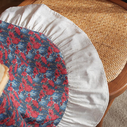 Pastoral Style Green Plant Print Round Ruffled Tablecloth - image 12