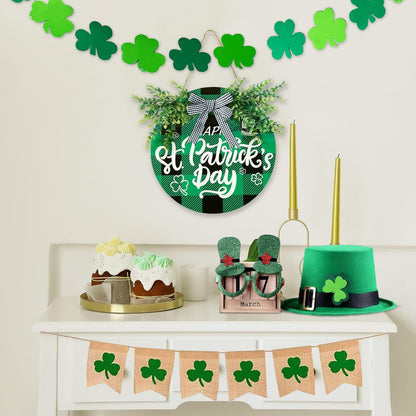 St. Patrick's Day Creative Green Leaf Door Hanging Decor - image 1