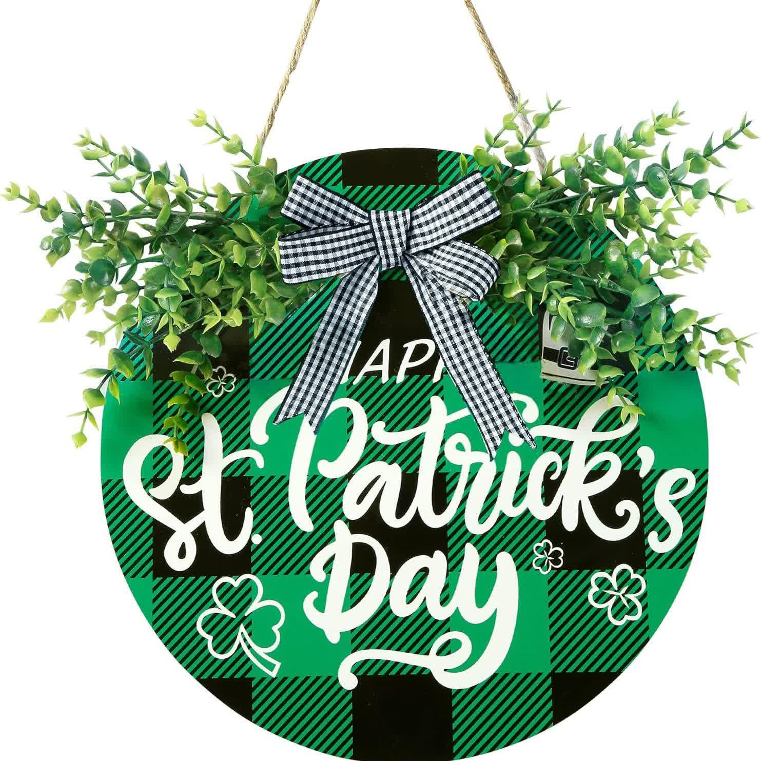 St. Patrick's Day Creative Green Leaf Door Hanging Decor - image 5