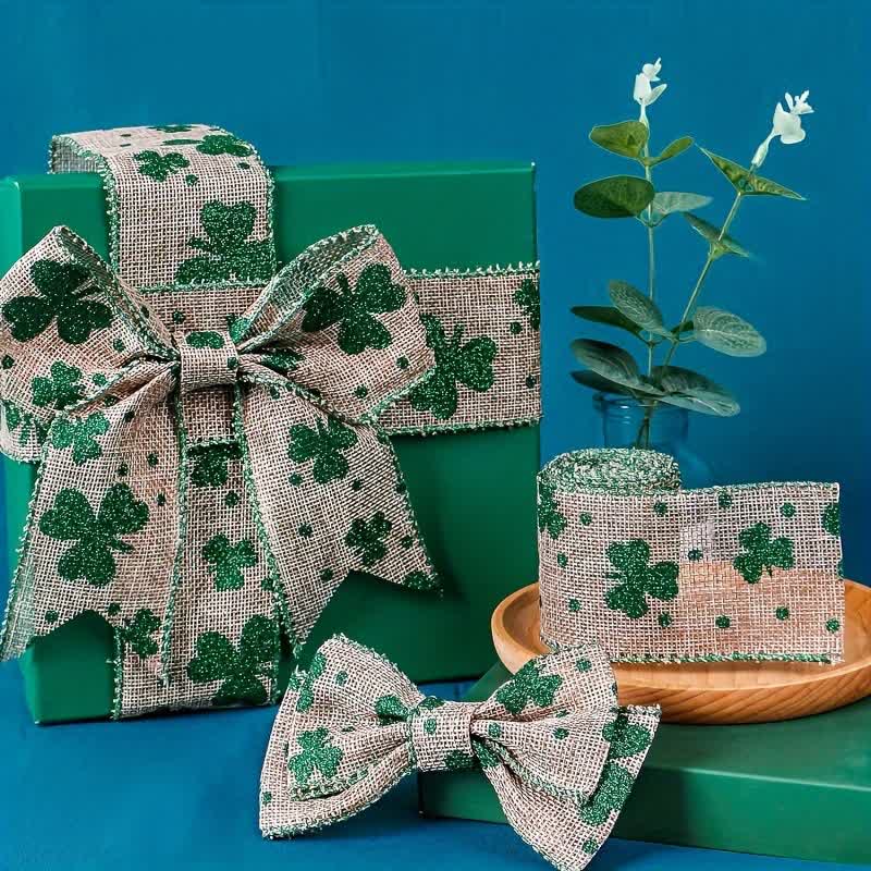 St. Patrick's Day Shamrock Decorative Ribbon - image 0