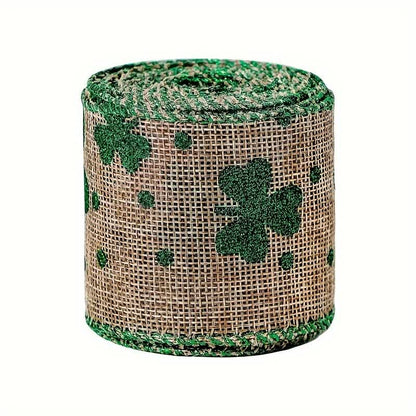 St. Patrick's Day Shamrock Decorative Ribbon - A - 2PCS - 180" x 2" - image 6