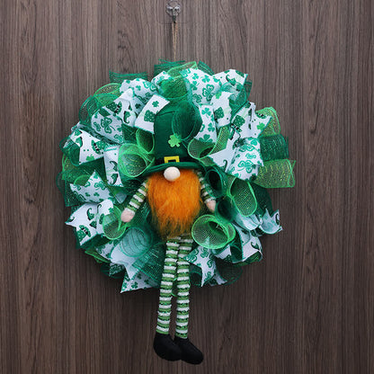 Creative Clover Doll Wreath Door Hanging Decor - image 0
