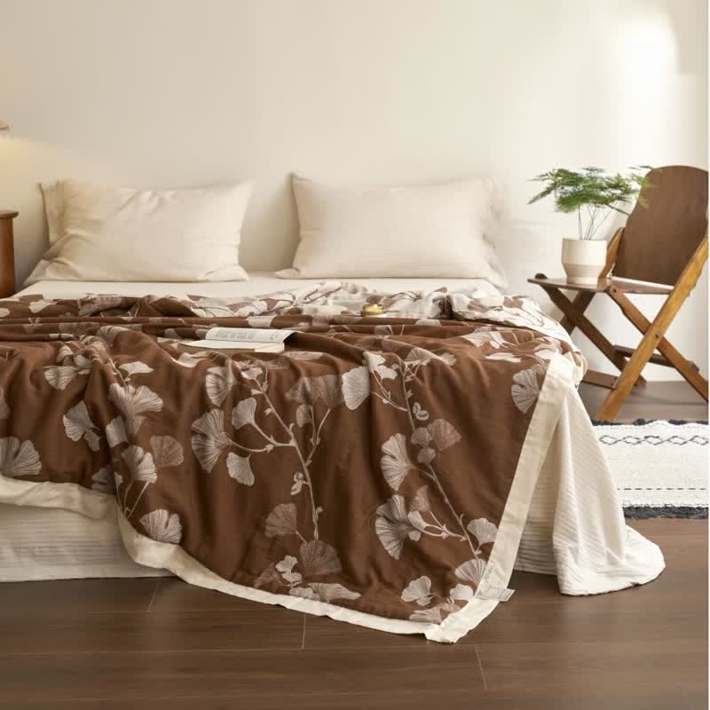 Ginkgo Leaf Double Layer Gauze Cotton Quilt - image 15