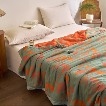 Ginkgo Leaf Double Layer Gauze Cotton Quilt - image 24