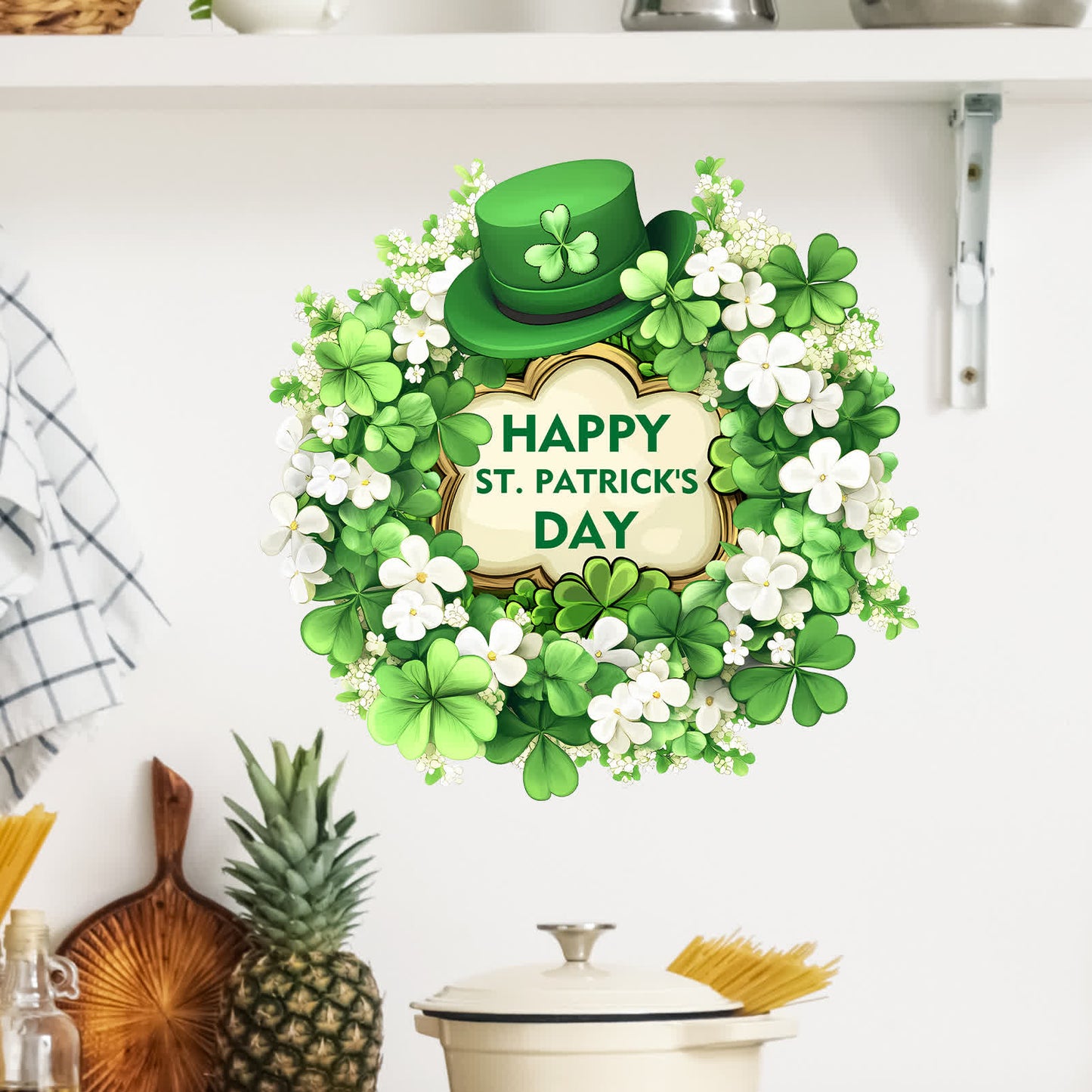 Happy St. Patrick's Day Party Wall Sticker - 8PCS - 11" x 12" - image 0