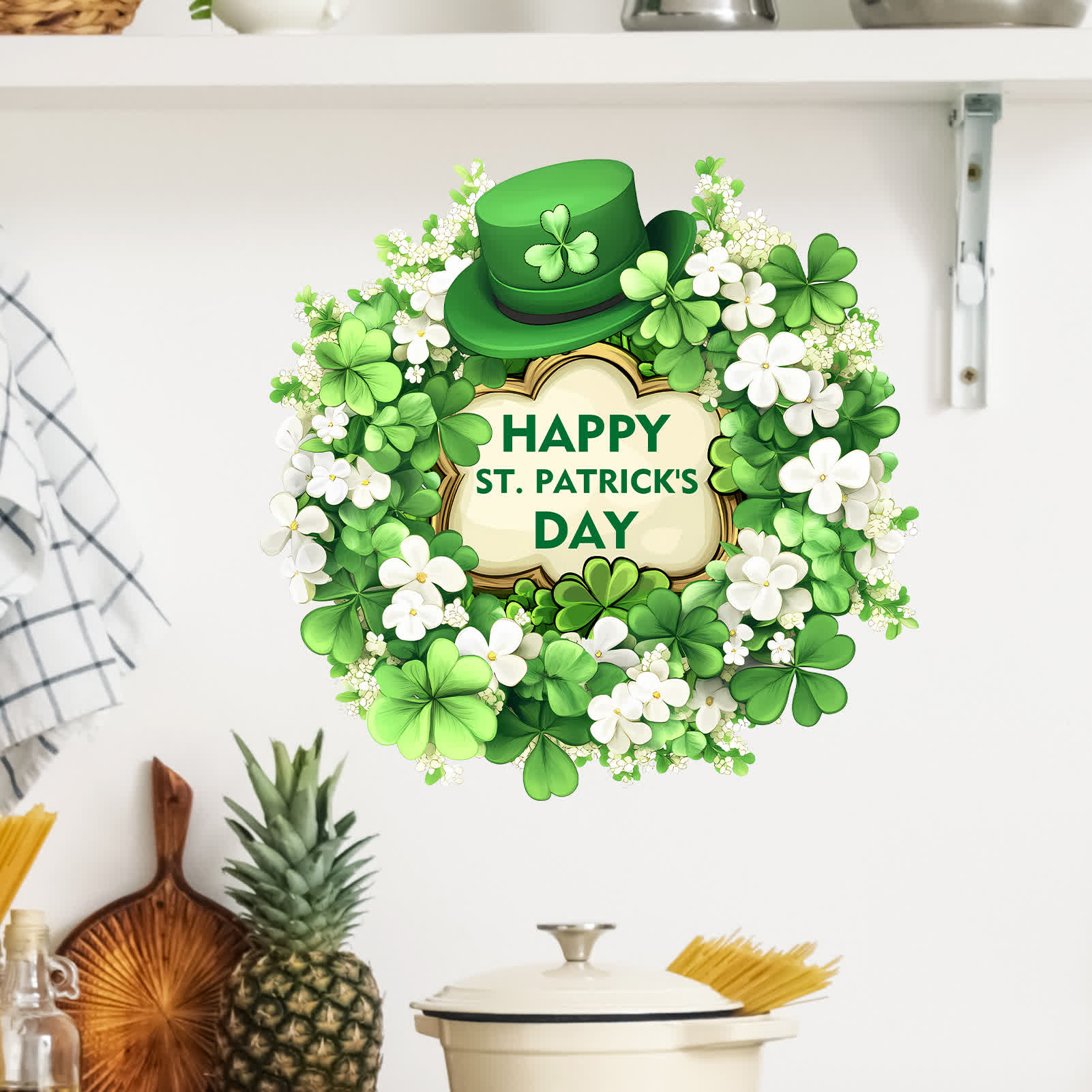 Happy St. Patrick's Day Party Wall Sticker - 8PCS - 11" x 12" - image 0
