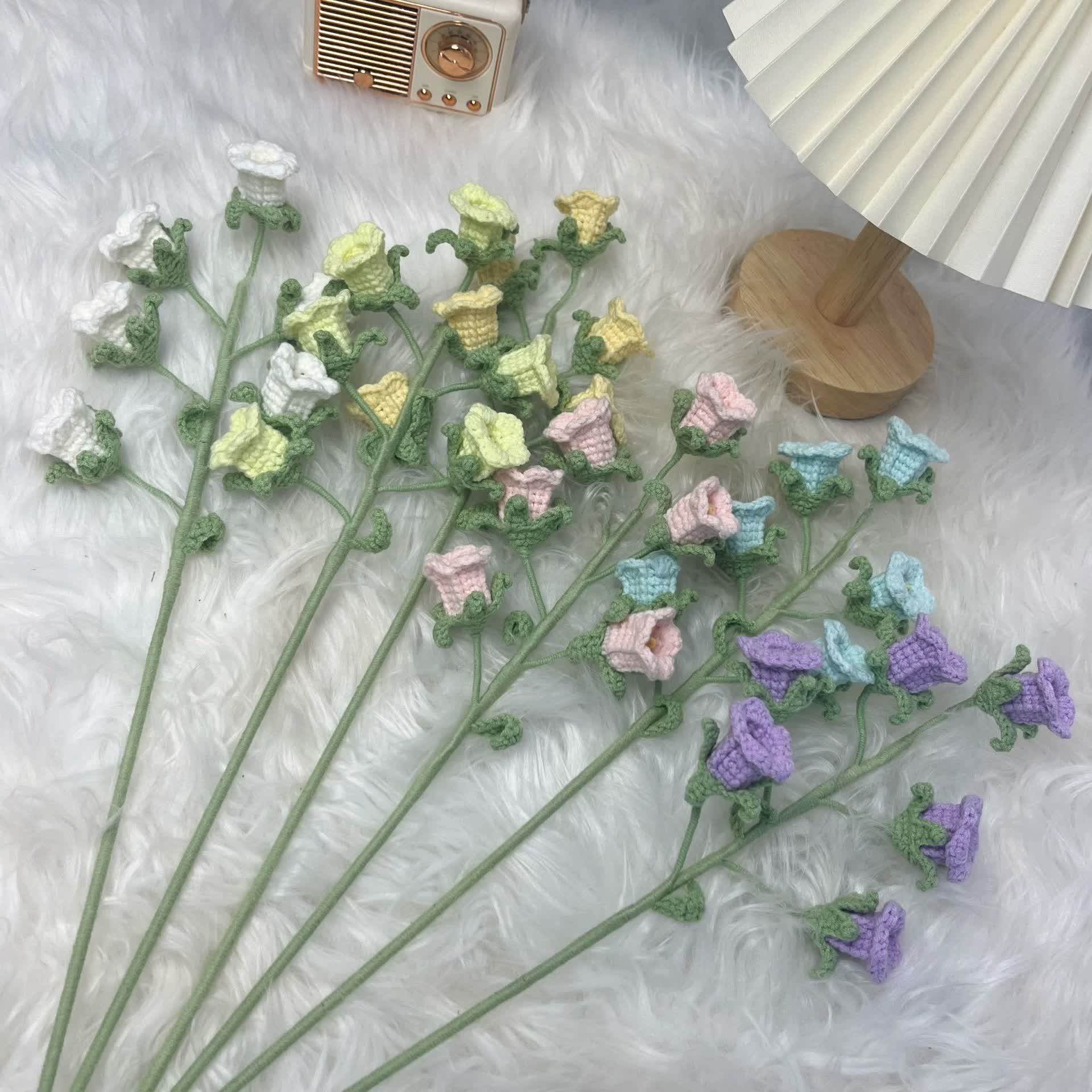 Handmade Knitted Crochet Bellflower Decor - image 1