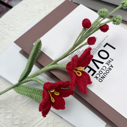 Handmade Knitted Crochet Montbretia Flower Bouquet - image 4